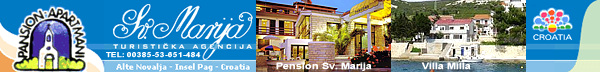 Hotel - Pension - Appartments - Sv. Marija - Insel Pag