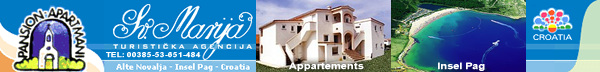 Hotel - Pension - Appartments - Sv. Marija - Insel Pag