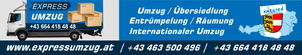 Expressumzug Kärnten – Umzug Klagenfurt / Übersiedlung Villach / Entrümpelung Klagenfurt / Räumung 