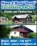 Ferienhaus mit Boot am  Faaker See in Kärnten für Fischer und Angler in Österreich